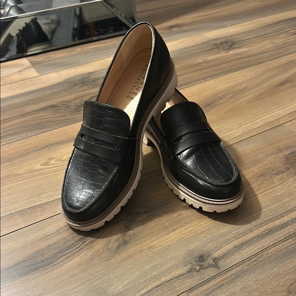 Black Leather Loafers